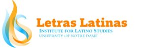 Letras Latinas logo in orange, yellow, and light turquoise. 